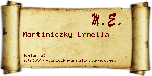 Martiniczky Ernella névjegykártya